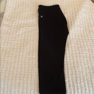 Black fabletics leggings with mesh detail